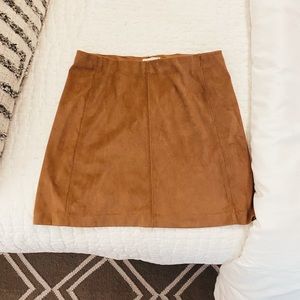 Suede skirt
